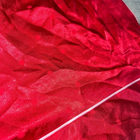 Victoria secret shorts red polkadot silky satin red shiny shimmer new with tags - Picture 4 of 5